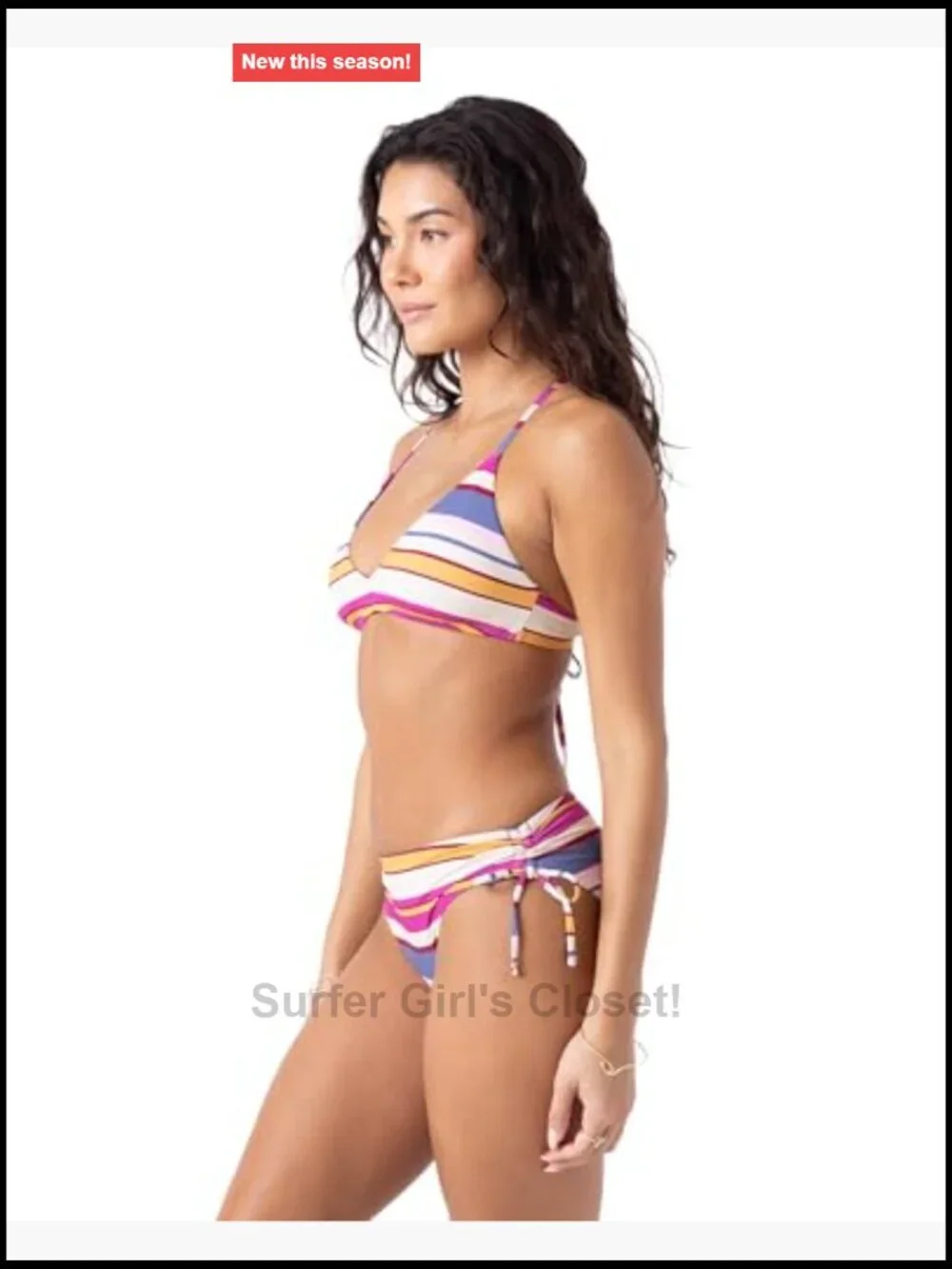 Adjustable Bralette Bikini Top, Quick-Dry, Removable Pads, UPF 50+, Recycled